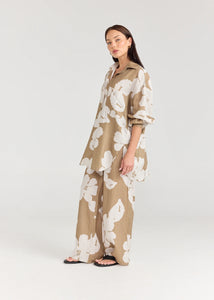 Brooklyn Shirt, Olive Bloom