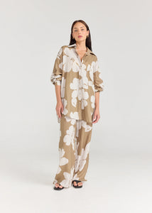 Brooklyn Shirt, Olive Bloom