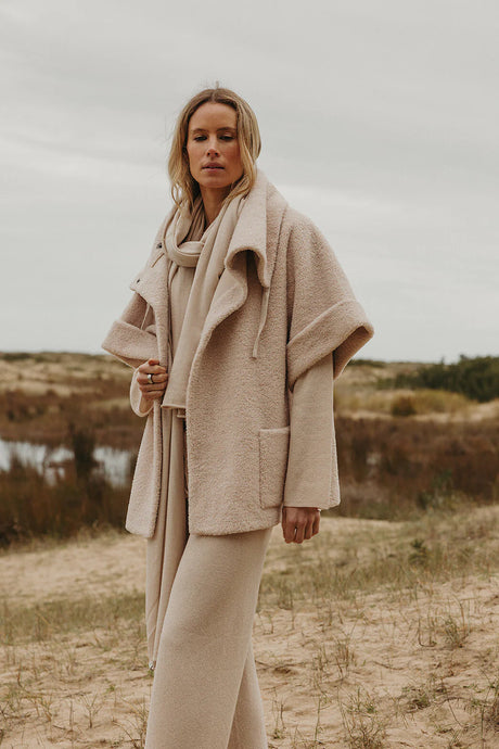 Sherpa Cuddle Coat, Nougat