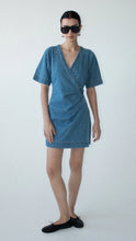 Load image into Gallery viewer, Ari Wrap Denim Dress