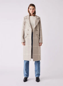 Esmaee - Blanca Coat, Beige Check