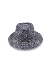 Load image into Gallery viewer, Magdalena Raffia Style Hat, Denim (BD190)
