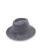 Load image into Gallery viewer, Magdalena Raffia Style Hat, Denim (BD190)