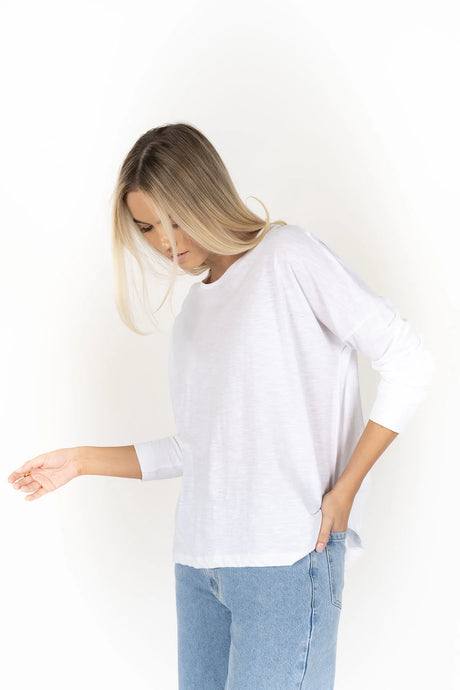 Dippy L/S Tee, White
