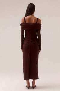 Elaian Long Sleeve Dress, Raisin
