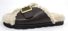 Load image into Gallery viewer, Esme Slides, Dark Brown Leather
