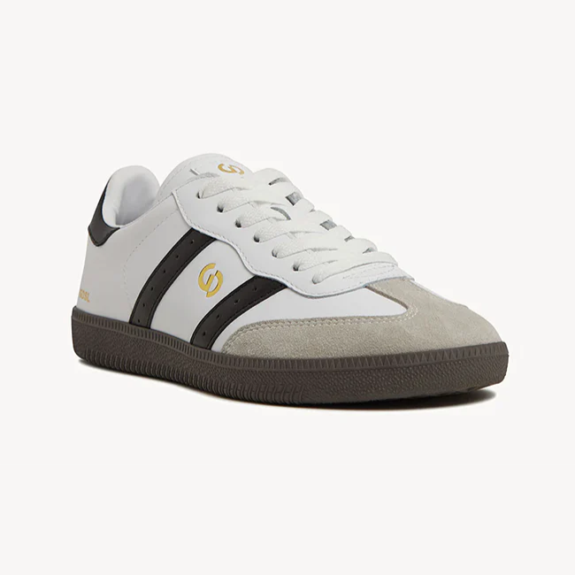 Goodsole 2001 Parallel Sneakers, White/Black Leather