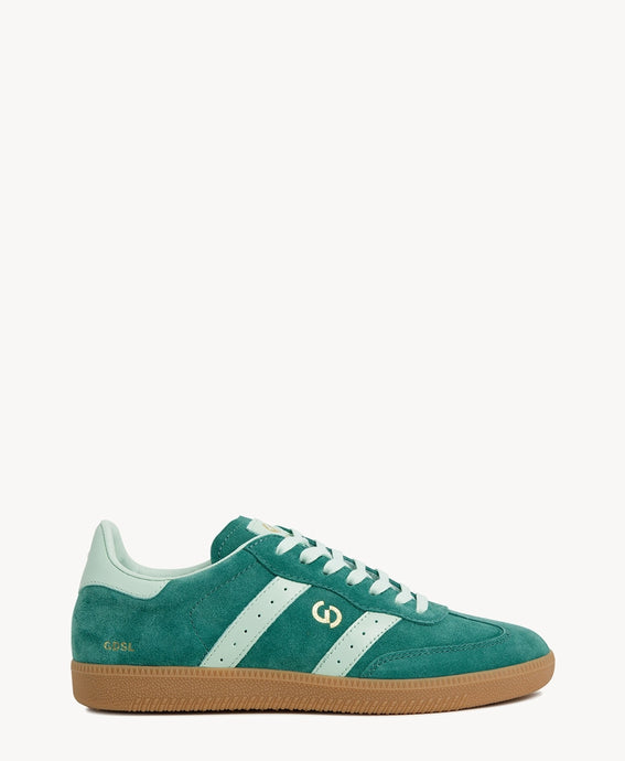 GoodSole 2001 Parallel Sneakers, Green/Mint Suede