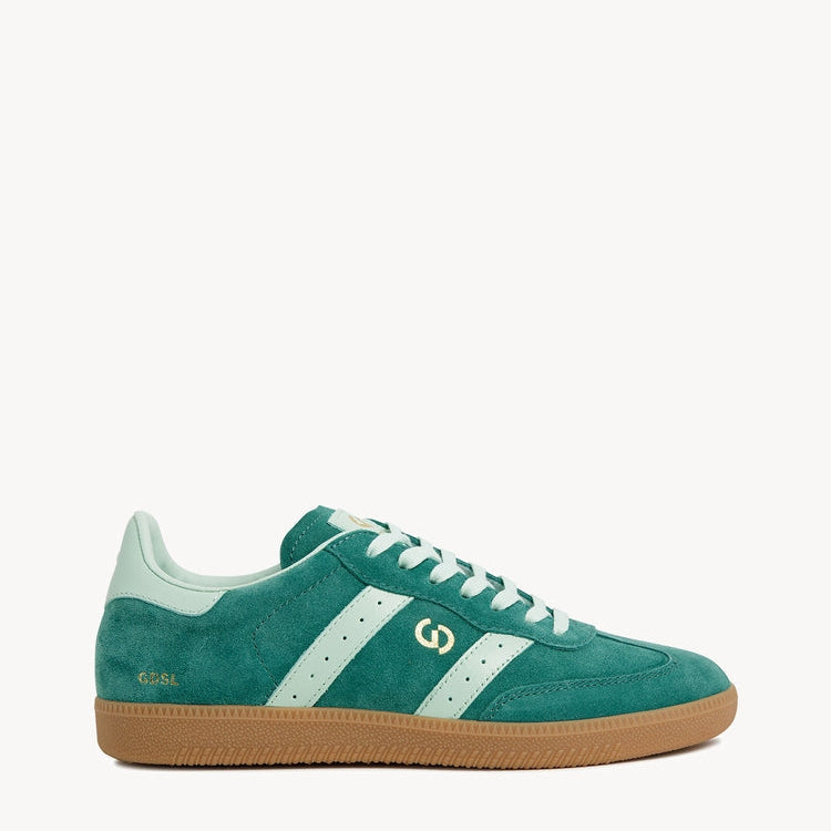 GoodSole 2001 Parallel Sneakers, Green/Mint Suede