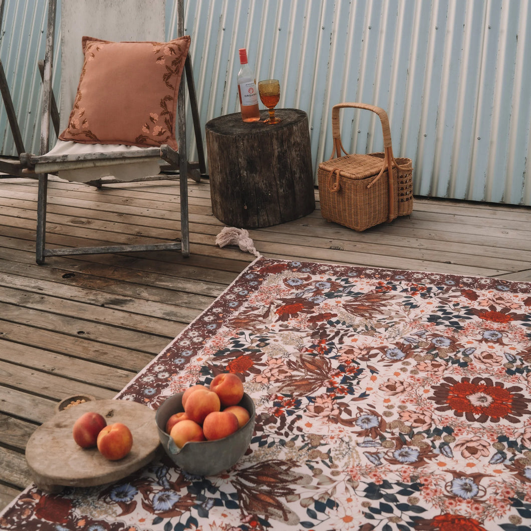 Wandering Folk - Native Picnic Rug, Blossom