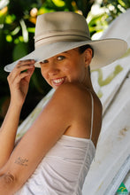 Load image into Gallery viewer, Hepburn Wide Brim Flexibraid Fedora, Ivory (TM740A)