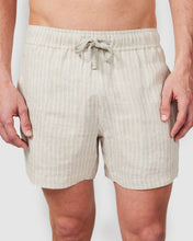 Load image into Gallery viewer, Vacay Swimwear - Linen Shorts, Brown Stripe