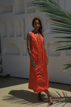 Load image into Gallery viewer, Iris Linen Dress Spritz - Lilly Pilly