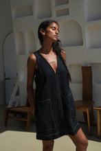Load image into Gallery viewer, Isla Linen Dress Black