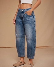 Load image into Gallery viewer, Lexi Barrel Jeans, Blue Wash