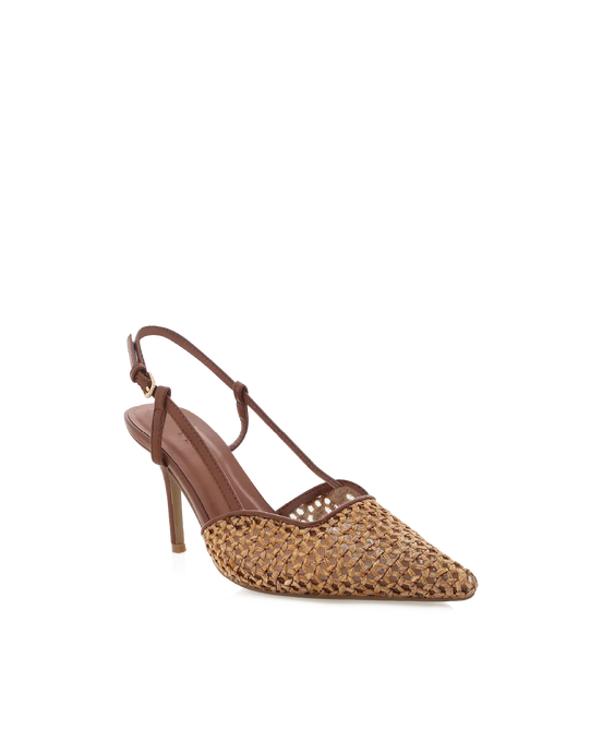 Kameron Heel, Dark-Tan Natural - Billini