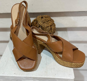 Kloria Heels, Dark Tan