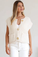Load image into Gallery viewer, Reid Knit Vest, Cream