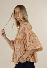 Load image into Gallery viewer, Lara Blouse, Melon Print
