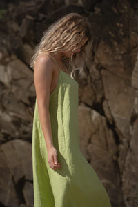 Lilly Pilly Collection - Coco Linen Dress, Lemongrass