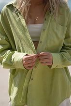 Load image into Gallery viewer, Lilly Pilly Collection - Kirra Linen Shirt, Lemongrass