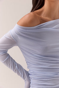 Myriad Cowl Long Sleeve, Cool Blue