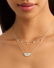 Load image into Gallery viewer, By Charlotte - Live In Peace Lotus Necklace, Silver