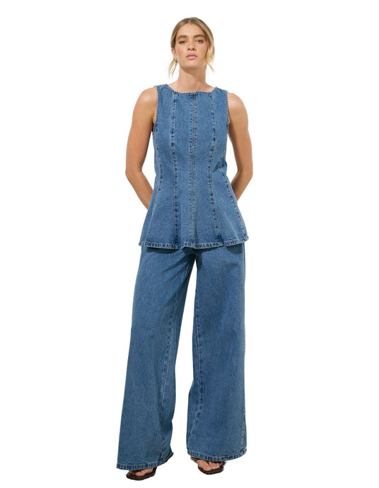 Nomada Top, Denim