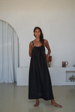 Load image into Gallery viewer, Nova Linen Silk Dress Black - Lilly Pilly Collection