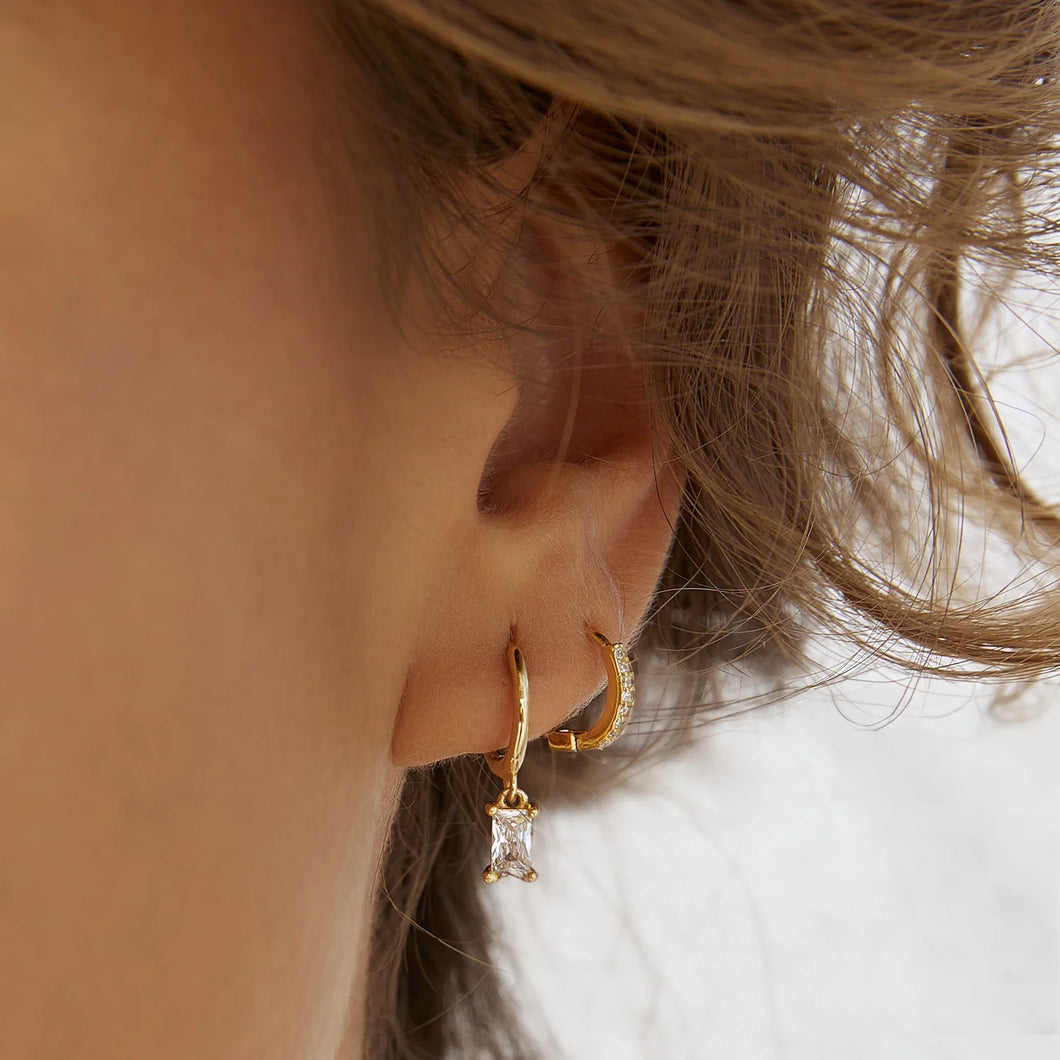Pip Gold Charm Earrings, Arms of Eve