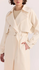 Sabine Trench Coat, Cream - Staple the Label