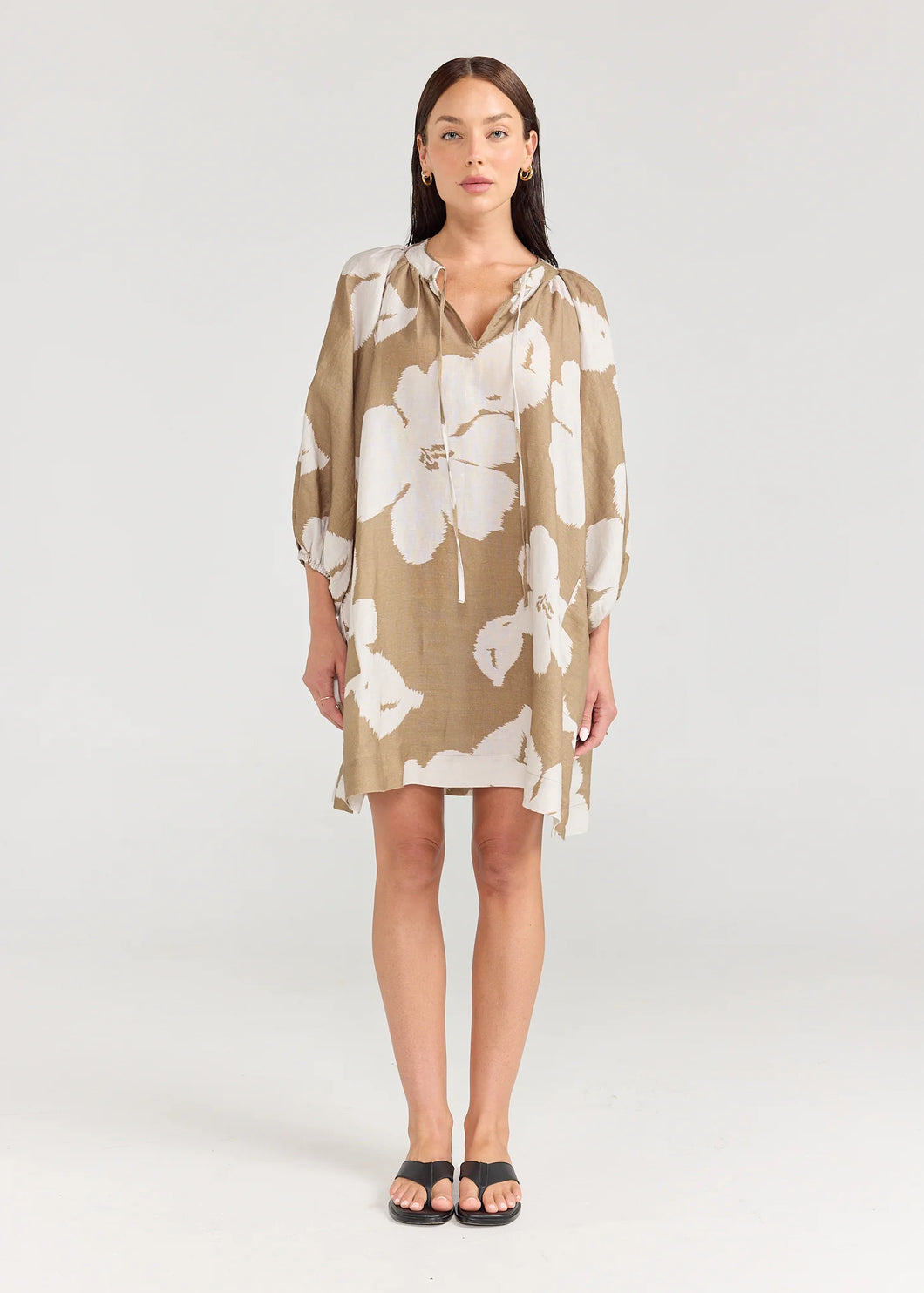 Sangria Dress, Olive Bloom