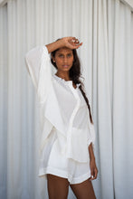 Load image into Gallery viewer, Thalia Cotton Voile Shirt Ivory Lilly Pilly