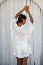 Load image into Gallery viewer, Thalia Cotton Voile Shirt Ivory Lilly Pilly