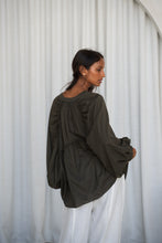 Load image into Gallery viewer, Thalia Cotton Voile Shirt  Khaki  Lilly Pilly