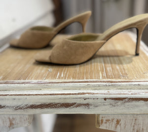 Preetence Tan Suede  Heel Leather Mollini