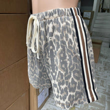 Load image into Gallery viewer, Leopard Racer stripe shorts