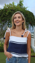 Load image into Gallery viewer, Tia Top, Navy Stripe