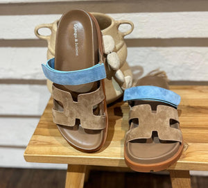 Upol Flats, Light Choc/ Denim