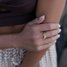 Load image into Gallery viewer, Wild Heart Ring, Gold with Rose Quartz