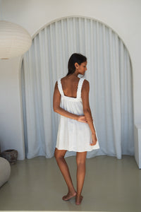 Zahara linen Dress Ivory- Lilly Pilly