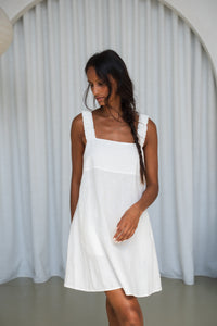 Zahara linen Dress Ivory- Lilly Pilly