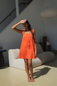Zahara linen Dress Spritz - Lilly Pilly