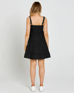 Sass Clothing - Cassie Tired Mini Dress, Black
