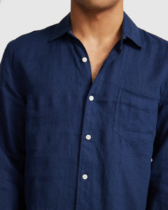 Ortc Clothing - Linen Shirt, Navy