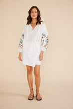 Load image into Gallery viewer, Minkpink - Edan Embroided Blouse, White/Blue