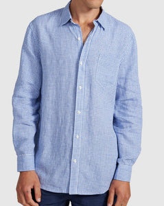 Ortc Clothing - Linen Shirt, Blue Check