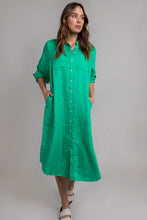 Load image into Gallery viewer, Hut Clothing - Kelly Boyfriend Shirt Dress, Green