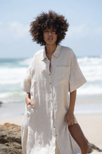 Load image into Gallery viewer, Lilly Pilly Collection - Carly Shirt Dress, Oatmeal