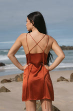Load image into Gallery viewer, Lilly Pilly Collection - Ella Silk Slip Mini Dress, Rust